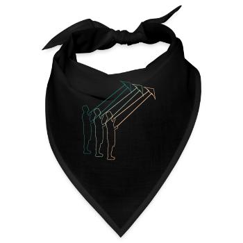 Drachenfliegen Drachensteigen Retro Geschenk - Bandana - Schwarz - Vorne