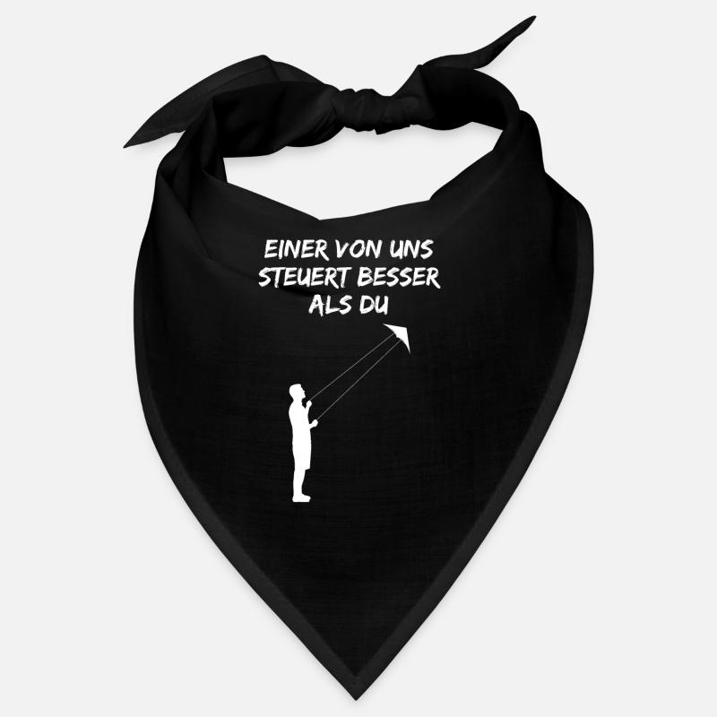 Drachensteigen Drachenfliegen Spruch Geschenk - Bandana - Schwarz