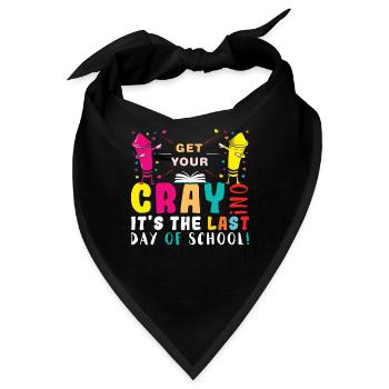 Bunte glückliche Sommertag-Schulklasse entlassen - Bandana - Schwarz - Vorne