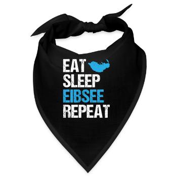 Lebenszyklus am Eibsee - Eat, Sleep, Repeat - Bandana - Schwarz - Vorne