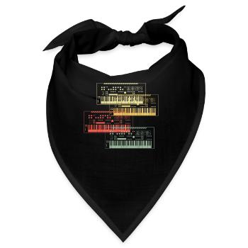 Synthesizer Sammlung Musik Design - Bandana - Schwarz - Vorne