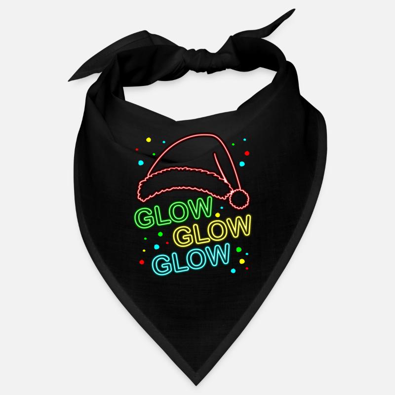 Glow Glow Glow Glowing Santa Hat Bandana