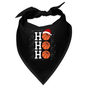 Schneeball trifft Basketball H Weihnachtszauber - Bandana - Schwarz - Vorne