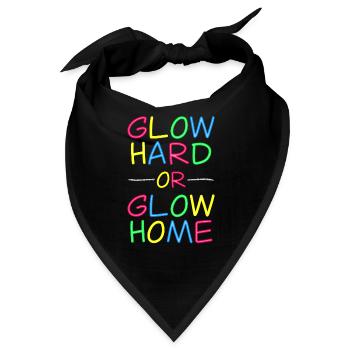 Neon Lebensmotto - Strahlend leben - Bandana - Schwarz - Vorne