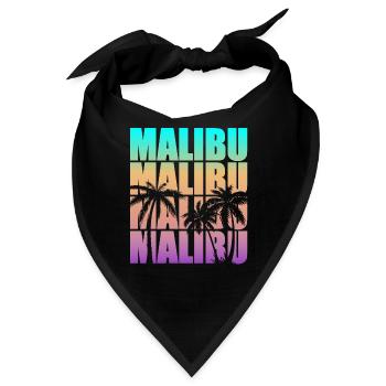 Malibu Sommer Vibes Tropenflair - Bandana - Schwarz - Vorne