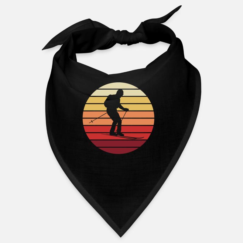 Coucher de soleil sur Ski cadeau Bandana