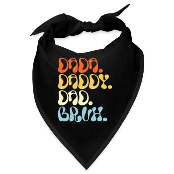 Dada Papa Bruh Vatertagsgeschenk 2023 - Bandana - Schwarz - Vorne
