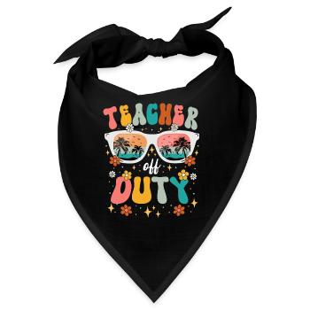 Lehrer Sommerferien Ende der Schulzeit Lehrer - Bandana - Schwarz - Vorne