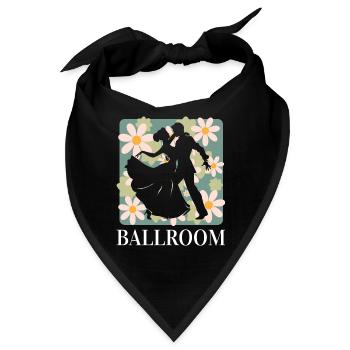 Weibliche Standardtänzerin Abschlussball Tanz - Bandana - Schwarz - Vorne