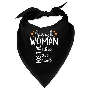 Positives Mädchen Spanierin - Bandana - Schwarz - Vorne