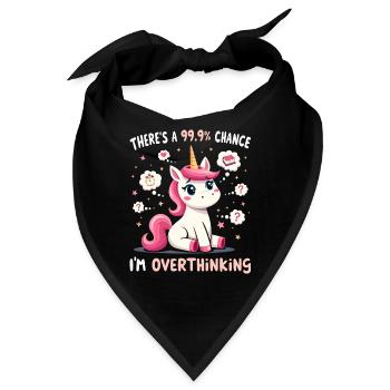Einhorn denkt zu sarkastischen Humor - Bandana - Schwarz - Vorne