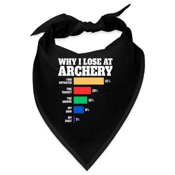 Bogenschießen Bogenschießen Humor Bogenschießen - Bandana - Schwarz - Vorne