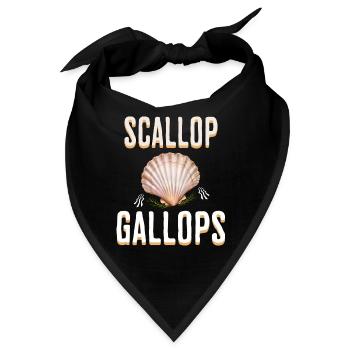 Humor Jakobsmuschel Galopp Meme - Bandana - Schwarz - Vorne