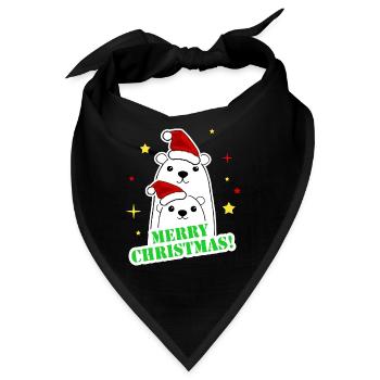Frohe Weihnachtsfeier - Bandana - Schwarz - Vorne