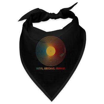 Vinyl Records Matter Schallplattensammler - Bandana - Schwarz - Vorne