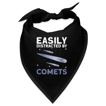 Easily Distracted By Comets - Komet Schweifstern - Bandana - Schwarz - Vorne