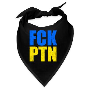 FCK PTN | Frieden in der Ukraine - Bandana - Schwarz - Vorne