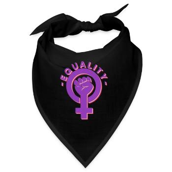 Gleichberechtigung - Feminismus Frauenrechte - Bandana - Schwarz - Vorne