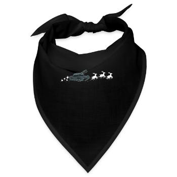 Tank Santa Weihnachtsschlitten - Funny Tank Xmas - Bandana - Schwarz - Vorne