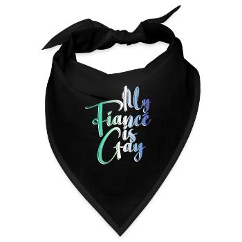 Mein Verlobter ist schwul - Schwule Hochzeit - Bandana - Schwarz - Vorne