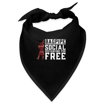 Dudelsack - Social Distancing For Free - Dudelsack - Bandana - Schwarz - Vorne