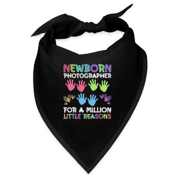 Neugeborenen Fotograf Baby Fotografie Spruch - Bandana - Schwarz - Vorne