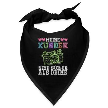Meine Kunden Sind Süßer Als Deine - Babyfotografin - Bandana - Schwarz - Vorne