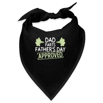 Dad Farts Vatertag Genehmigt - Vatertag Fart - Bandana - Schwarz - Vorne