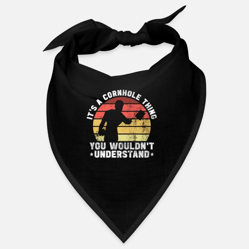 Cornhole Player Blind Hole - Funny Cornhole - Bandana - black