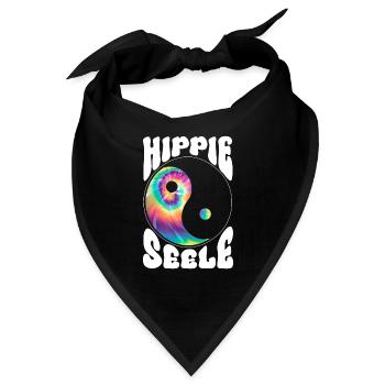 Hippie Seele - Hippie Kostüm 70er - Bandana - Schwarz - Vorne