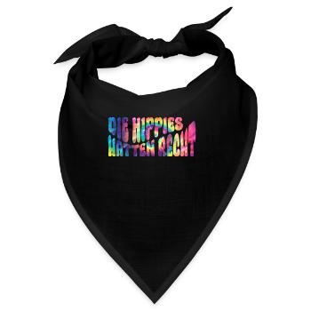 Die Hippies Hatten Recht - Hippie Kostüm 70er - Bandana - Schwarz - Vorne
