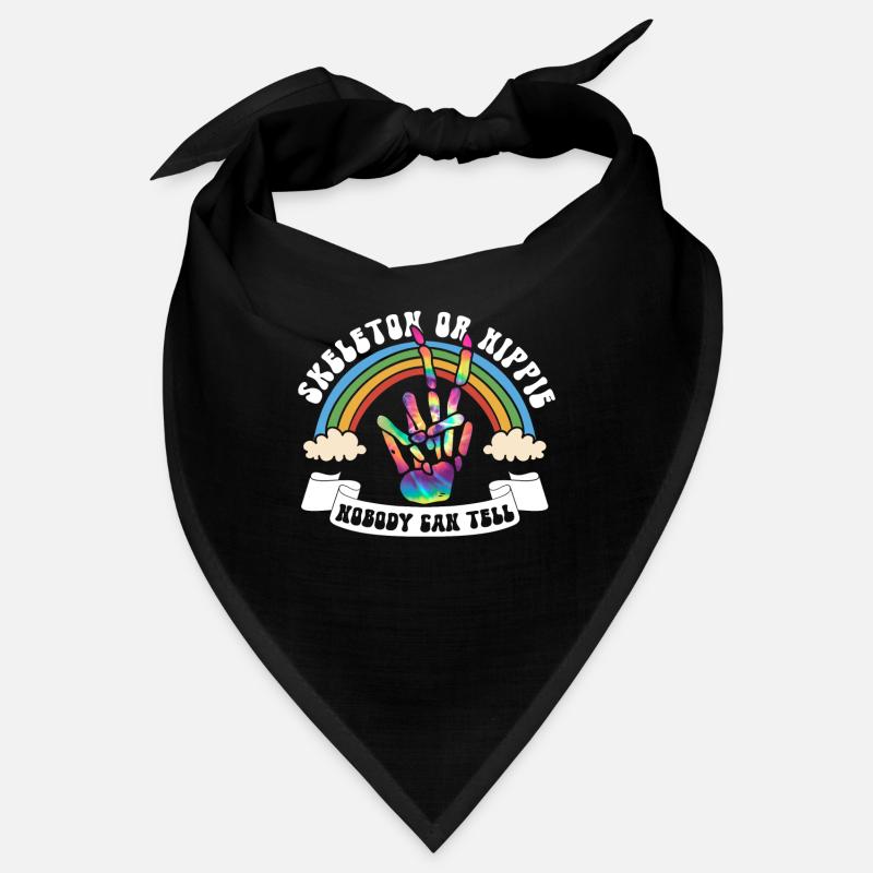 Skelett oder Hippie - Hippie Halloween Bandana