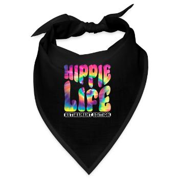 Hippie Life - Retirement Edition - Hippie Tie Dye - Bandana - Schwarz - Vorne