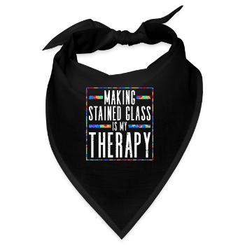 Die Herstellung von Glasmalerei ist meine Therapie - Bandana - Schwarz - Vorne