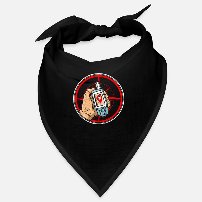 Compass + Hand with GPS Receiver - Geocaching Bandana