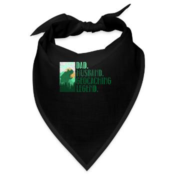 Vater. Ehemann. Geocaching-Legende. - Geocaching - Bandana - Schwarz - Vorne