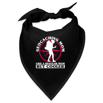 Geocaching Mom - Geocaching Geocacher - Bandana - Schwarz - Vorne
