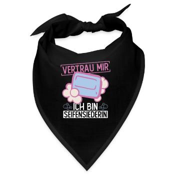 Vertrau Mir - Ich Bin Seifensiederin - Seife - Bandana - Schwarz - Vorne