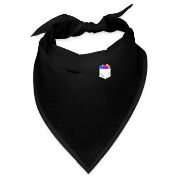 Edelsteine, die aus dem Taschenbereich - Bandana - Schwarz - Vorne