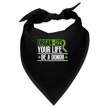 Organspender Organtransplantation Organspende - Bandana - Schwarz - Vorne