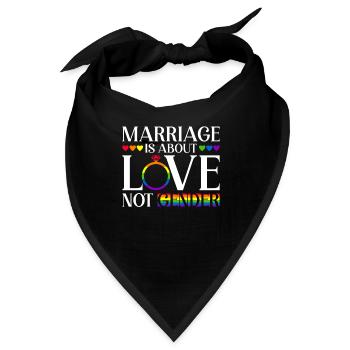 Gay Pride Hochzeit Homo-Ehe - Bandana - Schwarz - Vorne