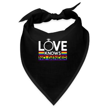 Gay Pride Hochzeit Homo-Ehe - Bandana - Schwarz - Vorne