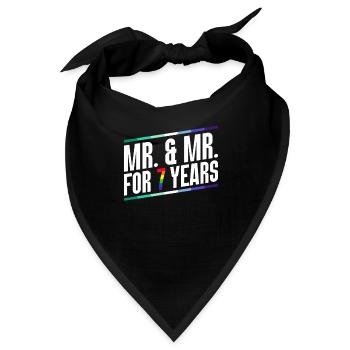 Gay Pride Hochzeit Homo-Ehe - Bandana - Schwarz - Vorne