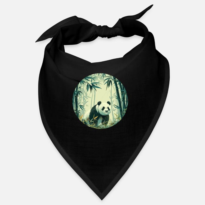 Panda Ours Forêt de bambous Panda géant japonais Bandana