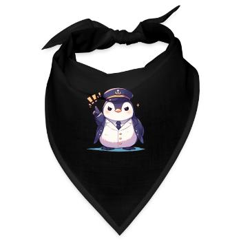 Pinguin Shinkansen Schaffner Japanisch Pinguin Nie - Bandana - Schwarz - Vorne