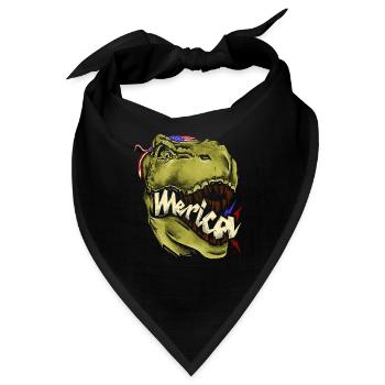 Merica T Rex - Patriotischer amerikanischer Trex-Dinosaurier - Bandana - Schwarz - Vorne