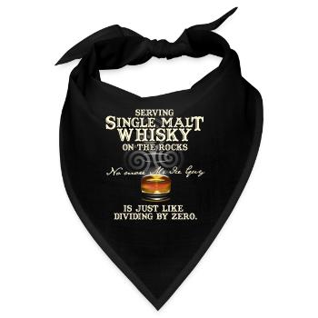 Single Malt Whisky On The Rocks - Bandana - Schwarz - Vorne