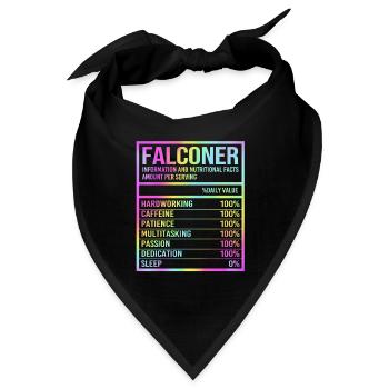 Falke Falknerei Chirp - Bandana - Schwarz - Vorne