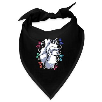 Nierenspender Spender Niere - Bandana - Schwarz - Vorne