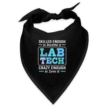 Laboratory Biologie Chemie Mikroskop Labor - Bandana - Schwarz - Vorne